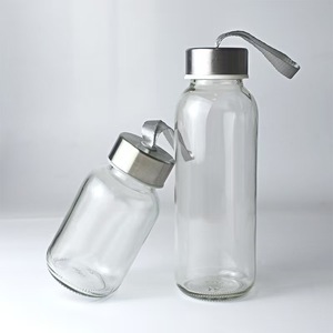 300ml 500ml 750ml Bebida de jugo Bebida <span class=keywords><strong>Agua</strong></span> mineral <span class=keywords><strong>Voss</strong></span> Botella de vidrio con tapa de plástico - Product Image 4