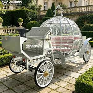 Elegante Vehículo Eléctrico con Diseño de Cenicienta, Tipo Carruaje de Calabaza, 4 Asientos, para Entretenimiento al Aire Libre - Product Image 1