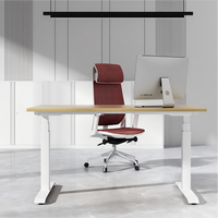 Table assise-debout à double moteur, table électrique automatique abordable, réglable en hauteur, taille et couleur personnalisables