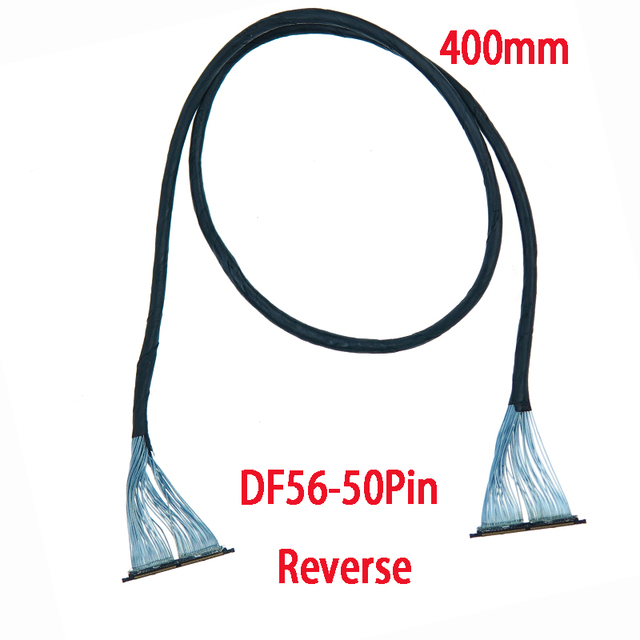 Custom DF56-50 0.5mm Pitch 50Pin 400mm Length Reverse Pinout LVDS Cable for Home Appliances & Industrial Equipment