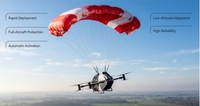 Avion EVTOL à une place, à décollage et atterrissage verticaux électriques pour vol en extérieur, vitesse maximale 80 km/h, charge utile 120 kg.
