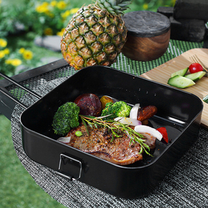Portable Aluminum Travel Food Container with Bamboo Wood Lid, <b>Microwave</b>-Safe <b>Lunch</b> Bento <b>Box</b> for Fruit Snack Storage - Product Image 5