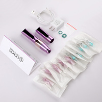 Pluma Eléctrica Inalámbrica Charme Princesse PMU 2.0, Trazo de 3.5mm, Batería Dual de 800mAh, Acero Inoxidable, USB-C, 10 Cartuchos para Cejas y Labios