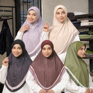 Voiles 2025 – Foulard turc en laine peignée monocouche, Hijab instantané pour enfants, motif floral d'été, respirant et extensible, style pakistanais - Product Image 2