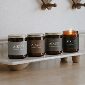 Vela Aromática AIKUN en Frasco de Vidrio con Aroma a Naranja, No Tóxica y Segura, en Caja con Etiqueta Personalizada, para Sala de Estar, Hogar, Spa, Restaurante - Product Image 3