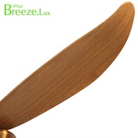 Breezelux OEM ODM 48 pulgadas 3 aspas Abs Ventilador de techo decorativo con lámpara Bldc Ventilador de techo con luz LED y control remoto