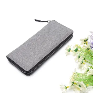2021 Guangdong Iso Factory Eco Friendly Canvas Wallet For Men Custom Zipper Credit Card Holder Recycled Coin Woman Wallet