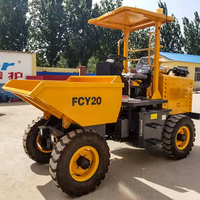 Mini-dumper chinois 4x4 FCY20 à vendre – Camion benne de chantier, machine de terrassement, homologué CE