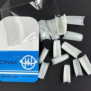 Puntas de <span class=keywords><strong>Uñas</strong></span> Francesas Blancas, <span class=keywords><strong>Uñas</strong></span> Acrílicas Artificiales, Puntas de Extensión de <span class=keywords><strong>Uñas</strong></span> de Cobertura Media, Uso Profesional en Salón - Product Image 2