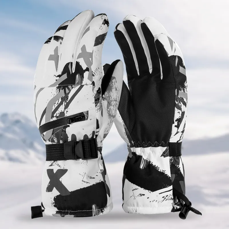 Su geçirmez nefes bisiklet Snowboard eldiveni 3M Thinsulate yalıtımlı sıcak kış kar eldivenleri hem erkekler ve kadınlar