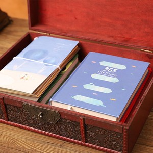 Boîte de rangement en bois de style rétro chinois avec serrure pour bijoux et cosmétiques, organisateur de bureau, boîte à accessoires de photographie - Product Image 4