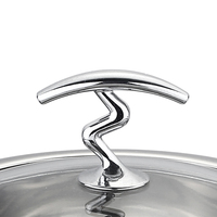 Pemasok pabrik dapur Bunga Decal stok panci sup peralatan masak Stainless Steel Casserole Set