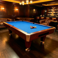 Mesa de Billar Americana de Madera Sólida Moderna de 7, 8 y 9 Pies, Mesa de Billar Profesional de Lujo para Interiores, Personalizable, OEM
