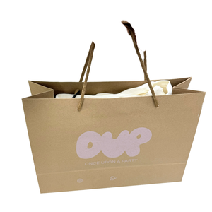 ถุงหิ้วสีน้ำตาลแบบขายส่ง สำหรับใส่ของชำ อาหาร ทนทาน ย่อยสลายได้ ปลอดภัยสำหรับอาหาร ขนาดเล็ก กลาง ใหญ่ - Product Image 1