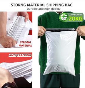 Nhà máy tùy chỉnh tự con dấu vận chuyển phong bì không thấm nước Poly túi bao bì bền Túi ánh sáng trắng Poly bưu phẩm - Product Image 4