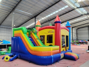 Château gonflable avec toboggan combiné, fabricant OEM, commercial, trampoline gonflable avec toboggan pour événements en plein air, <span class=keywords><strong>location</strong></span> - Product Image 4