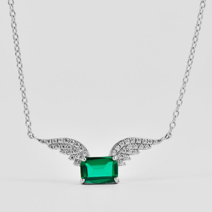 2021 Luxury Sterling Silver <b>Emerald</b> <b>Pendant</b> Claw Setting Engagement Wedding Gift for Women - Product Image 3