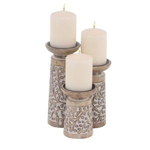 Set of Two Handmade Wood <b>Candlestick</b> Wholesaler <b>Wooden</b> Candle <b>Holder</b> Christmas Decor Hotel Tabletop Decorative Candle Stand - Product Image 2