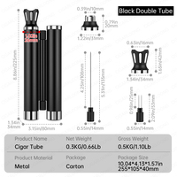 CIGARLOONG Tube à cigarettes multifonctionnel portable en métal avec porte-cigare et aiguille à cigare