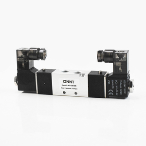 Küçük boy çift bobin kontrol Solenoid vana 4V120-06 G1/8 5/2 yollu AC220V DC24V AC110V DC12V basınç gaz OEM için işletilen - Product Image 2
