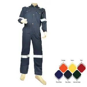 ที่ต้องการพรีเมี่ยมที่มีคุณภาพ Coverall สูทไฟแฟลชความปลอดภัยเปลวไฟหนึ่งชิ้นเหมาะสำหรับน้ำมันและก๊าซอุตสาหกรรมแรงงานเครื่องแบบ