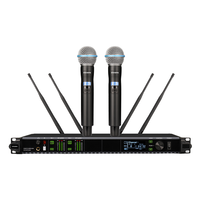 Ensemble de diversité réelle professionnelle un microphone sans fil XLR pour KTV Home Entertainment salle de conférence discours deux sans fil