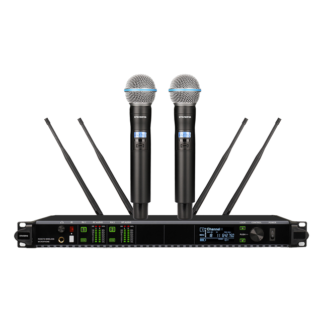 Professional Real Diversity Set One XLR Wireless Microphone for KTV Home Entertainment Conference Room Speech Two Wireless