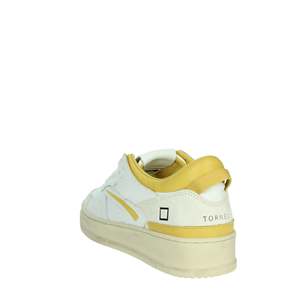D.A.T.E. Sneakers Donna W401-TO-BC-HY Bianche e Gialle 37 Scarpe di Tela alla Moda - Product Image 2