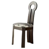 Chaise de salle à manger en bois massif de style vintage français, dossier unique en forme de sirène, chaise 2-en-1 pour salle à manger et maquillage, mobilier de maison