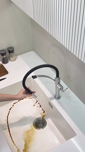 Hiện Đại Duy Nhất Xử Lý <span class=keywords><strong>Chrome</strong></span> 304 Thép Không Gỉ Nhà Bếp Vòi Nước Thác Rửa Món Ăn Lưu Vực Gốm Phổ Nhà Bếp Nhà Tap - Product Image 5