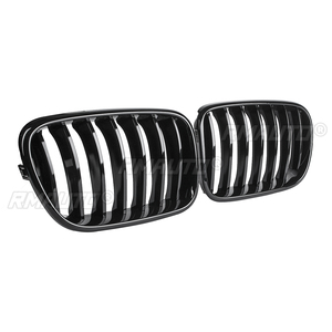 1 Par de Rejillas Delanteras para BMW X3 F25 2010 2011 2012 2013, Rejilla de Riñón, Color Negro Brillante Mate M, Rejillas de Repuesto para Carreras - Product Image 4