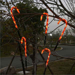 Walkway Lawn Yard Decorations Christmas Garden <strong>Outdoor</strong> Solar <strong>Candy</strong> <strong>Cane</strong> Led Stake <strong>Lights</strong> - Product Image 3