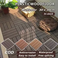 Neue Umweltfreundliche Feuerfeste Wasserdichte Rutschfeste Quadratische Ineinandergreifende Outdoor-Bodenplatten Selbstverlegende Terrassenfliesen aus Holz-Kunststoff