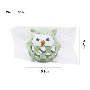 Juguete Educativo Unisex Tongtu, Sonajero de Silicona para Bebés, Bola de Agarre con Forma de Búho para Masticar para Bebés y Niños Pequeños - Product Image 6