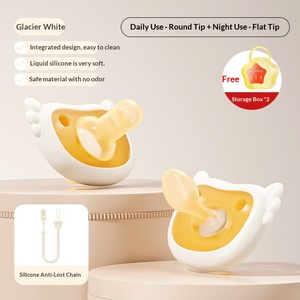 Sucette pour bébé <span class=keywords><strong>nouveau</strong></span>-né sans BPA, personnalisable, pour le sommeil, à ouverture plate, débit moyen, taille standard, sucette pour bébé - Product Image 6