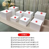 Présentoirs Cubes Modernes Emboîtables en Acrylique Blanc pour Desserts, Boîtes de Présentation Alimentaire pour Buffets et Tables de Réception, Idéaux pour Mariages et Fêtes