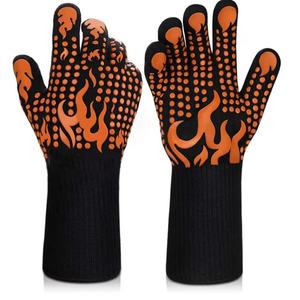 Extreme Heat Resistant BBQ Grill Safety <b>Gloves</b> OEM Barbecue <b>Oven</b> <b>Gloves</b> Handschuh Grillhandschuhe for High Temperature Kitchen - Product Image 6