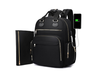 Mochila Pañalera, Bolsa de Bebé con 15 Bolsillos, Bolso de Viaje para Niñ<span class=keywords><strong>a</strong></span> o Niño con Bolsillo Térmico, Linda Bolsa de Pañales con Correas para Cochecito - Product Image 1