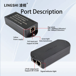 有源100Mbps 2端口以太网中继器30w室内2端口PoE扩展器 - Product Image 6