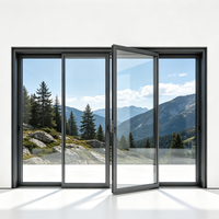 70er Serie Stahl-Schiebefenster mit Ultra-Schmalrahmen, Schalldicht, Boden-Decken-Glas für Luxus-Villen, Hotels, Küchen mit Panoramablick