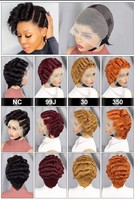 Perruques Frontales Courtes Coupées Pixie 13*4 de Fabrication, Perruques Bouclées avec Frange, Cheveux à Tresser Bob Bouclé, Perruques 100% Cheveux Humains Brésiliens