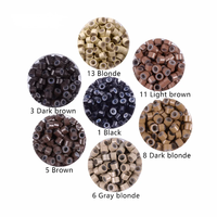Vente en gros de 1000 pièces de micro-anneaux/enlants/perles en silicone de 4,5 mm * 2,5 mm * 3 mm pour extensions de cheveux humains, perles pour cheveux, anneaux nano