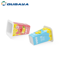 Pots doseurs en plastique PP de 50 ml pour yaourt, avec couvercles anti-effraction et sans transfert d'odeurs, personnalisables avec logo.