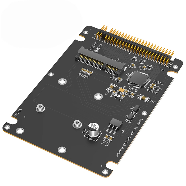 TISHRIC MSATA Mini-SATA/M.2 NGFF Key B SATA SSD to IDE ATA 44Pin Adapter Riser Card M2 MSATA to IDE 2.5" JM20330 Add on Cards