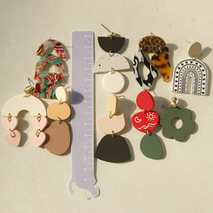 2026 Summer Flower <strong>Heart</strong> <strong>Dangle</strong> <strong>Earrings</strong> Jewelry Gift for Women Fashion Geometric Round Hollow Acrylic Drop <strong>Earring</strong> - Product Image 2
