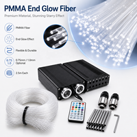 Kit d'éclairage au plafond à fibres optiques 25W avec 1200 fibres PMMA et 12 tubes météores