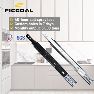 Ficgoal 45mm 3 lần nặng mở rộng đầy đủ mềm đóng trượt cán nguội thép công nghiệp ngăn kéo RUNNERS cho căn hộ ăn uống - Product Image 1