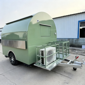 8.2ft <b>Mobile</b> Multifunctional Beverage Van Outdoor <b>Restaurant</b> Street Food <b>Trailer</b> Hot Dog Vending Cart Ice Cream Snack Food Chips - Product Image 1