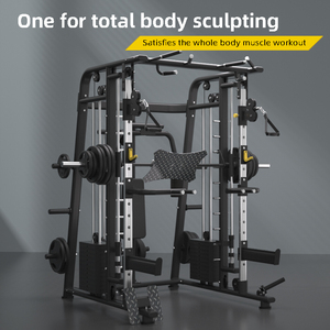 Mesin <span class=keywords><strong>Smith</strong></span> multifungsi dengan kabel katrol lintas Squat Power rak Simith pusat Gym kandang - Product Image 5