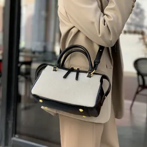 चीन फ़ैक्टरी कस्टम लोगो लेडीज़ कैनवास सैचेल बैग महिला हैंडबैग डिटेचेबल शोल्डर स्ट्रैप्स स्क्वायर क्रॉसबॉडी मैसेंजर बैग